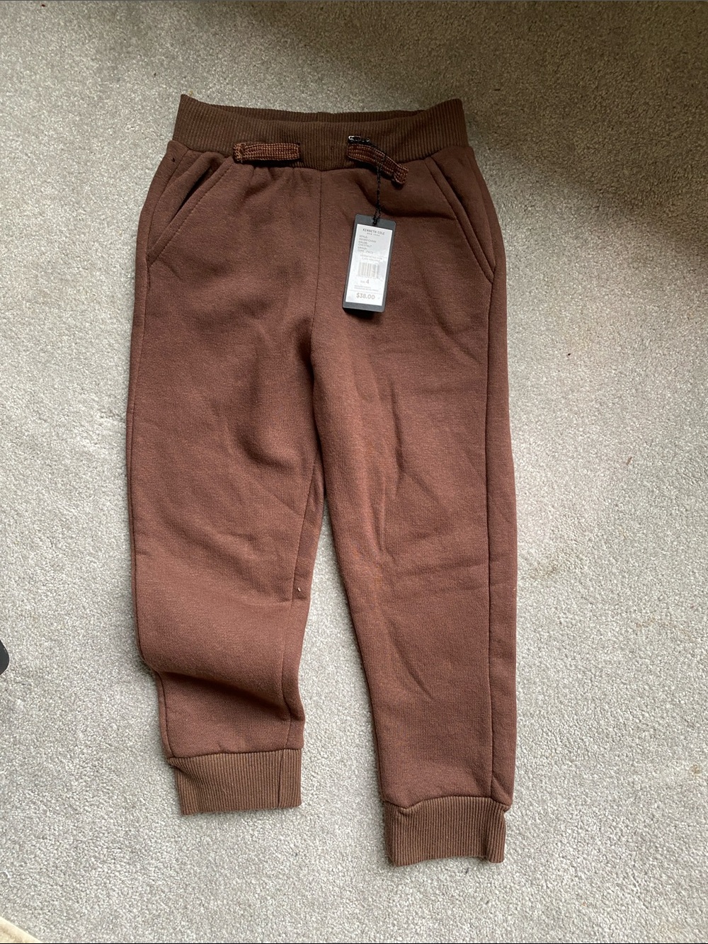 Kenneth Cole Kids Brown Jogger Sweatpants